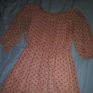 Pink polka dot dress